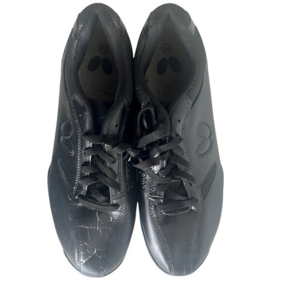 BUTTERFLY Lezoline Low Top Tennis Shoes US 12 EU 49 Black Leather Ping Pong - Picture 7 of 10